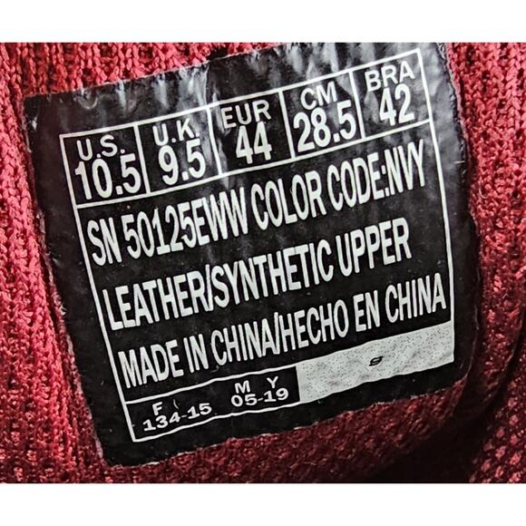 Skechers Mens After Burn Memory Foam 50125EWW Black Gray Shoes Sneakers Sz 10.5 - Picture 7 of 7